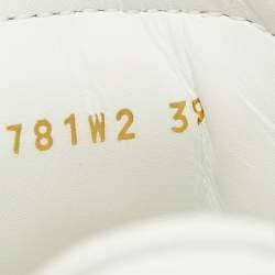 Pre Owned Valentino White Leather Rockstud  Low Top Sneakers 39