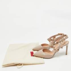 Valentino Beige Leather Rockstud Pumps Size 36.5