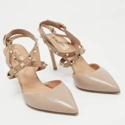 Valentino Beige Leather Rockstud Pumps Size 36.5