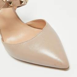 Valentino Beige Leather Rockstud Pumps Size 36.5