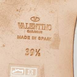 Pre Owned Valentino Brown Suede Bow Espadrille Flats Size 39.5