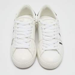 Valentino White Leather VLTN Lace Up Sneakers Size 36.5