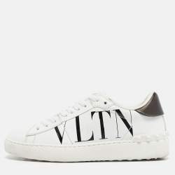 Valentino White Leather VLTN Lace Up Sneakers Size 36.5