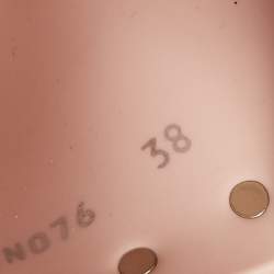 Pre Owned Valentino Pink Rubber Rockstud Slides Size 38