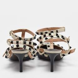 Pre Owned Valentino Black Leather Rockstud Pumps Size 38.5