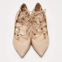 Valentino Beige Leather Rockstud Pumps Size 36.5
