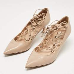 Valentino Beige Leather Rockstud Pumps Size 36.5