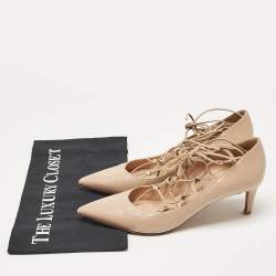 Valentino Beige Leather Rockstud Pumps Size 36.5