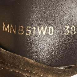 Pre Owned Valentino Green Nylon and Suede Rockrunner Low Top Sneakers Size 38