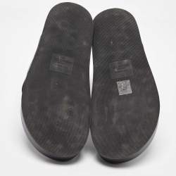 Pre Owned Valentino Black Leather One Stud Platform Sandals Size 39