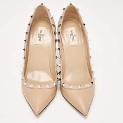 Valentino Dusty Pink Leather Rockstud Pumps Size 40.5