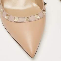 Valentino Dusty Pink Leather Rockstud Pumps Size 40.5