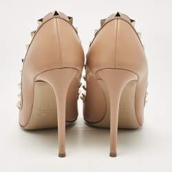 Valentino Dusty Pink Leather Rockstud Pumps Size 40.5