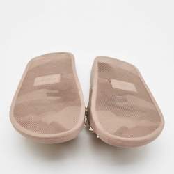 Valentino Dusty Pink Rubber Rockstud Slides Size 38