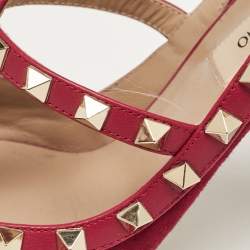 Pre Owned Valentino Purple Suede and Leather Rockstud Pumps Size 37