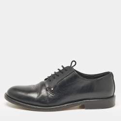 Valentino Black Leather Lace Up Oxfords Size 36