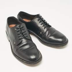 Valentino Black Leather Lace Up Oxfords Size 36