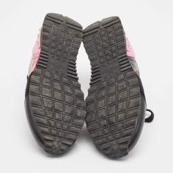 Valentino Multicolor Camouflage Leather and Suede Rockrunner Sneakers Size 37.5