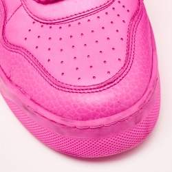 Valentino Pink Leather One Stud Lace Up Sneakers Size 41