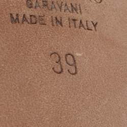 Pre Owned Valentino Black Patent Leather Tan-Go Platform Sandals Size 39