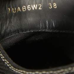 Pre Owned Valentino Black Mesh Giggies Lace Up Sneakers Size 38