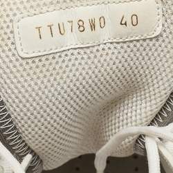Valentino White Leather and Mesh Climbers Lace Up Sneakers Size 40