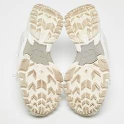 Valentino White Leather and Mesh Climbers Lace Up Sneakers Size 40
