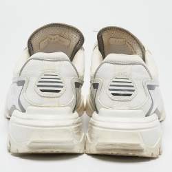 Valentino White Leather and Mesh Climbers Lace Up Sneakers Size 40