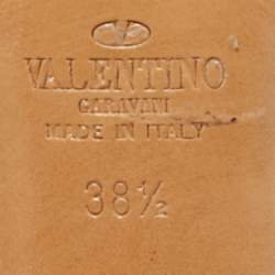 Pre Owned Valentino Multicolor Leather Ankle Strap Sandals Size 38.5