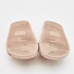 Valentino Beige Rubber Rockstud Flat Sandals Size 40