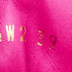 Pre Owned Valentino Pink Leather One Stud Low Top Sneakers Size 39