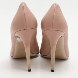 Valentino Dark Blush Leather Rose Accented Peep Toe Pumps Size 40