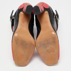 Valentino Multicolor Leather Polka Dot Ankle Boots Size 37