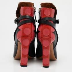 Valentino Multicolor Leather Polka Dot Ankle Boots Size 37