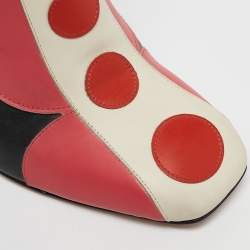 Valentino Multicolor Leather Polka Dot Ankle Boots Size 37