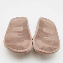 Valentino Beige Rubber Rockstud Slide Flats Size 37