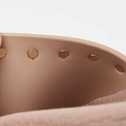 Valentino Beige Rubber Rockstud Slide Flats Size 37