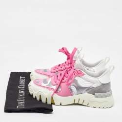 Valentino Multicolor Suede and Camouflage Canvas Rockrunner Low Top Sneakers Size 37