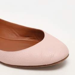 Valentino Beige Leather Ankle Strap Ballet Flats Size 36