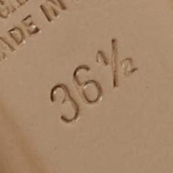 Pre Owned Valentino Beige Leather Rockstud Cage Pumps Size 36.5