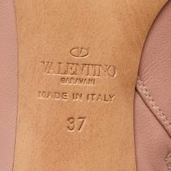Valentino Dusty Pink Leather Pointed Toe Ankle Length Boots Size 37