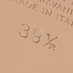 Pre Owned Valentino Off White Leather Escape Slide Sandals Size 39.5