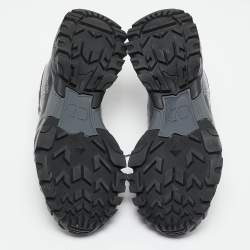 Valentino Fluorescent Black/Beige Mesh and Leather Climbers Sneakers Size 36