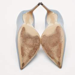 Valentino Blue Leather Pointed Toe Pumps Size 39.5