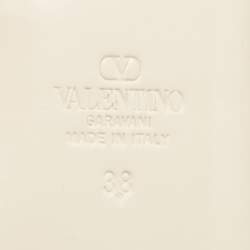 Valentino White Leather Buttrerfly Mules Size 38