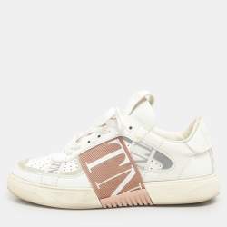 Valentino White Leather VLTN Low Top Sneakers Size 38.5