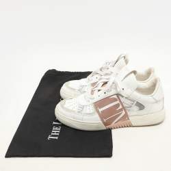 Valentino White Leather VLTN Low Top Sneakers Size 38.5