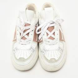 Valentino White Leather VLTN Low Top Sneakers Size 38.5