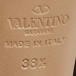 Pre Owned Valentino Black Satin Couture Bow Peep Toe Platform Pumps Size 38.5