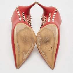 Valentino Dark Red Leather Rockstud Pumps Size 39.5